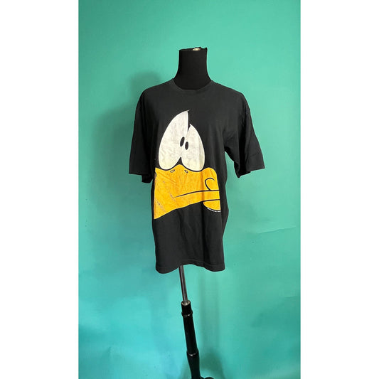 Authentic 96 Donald Duck Big Face Vintage 90s Looney Tunes Warner Brothers Graphic Cotton Single Stitch T Shirt size Large